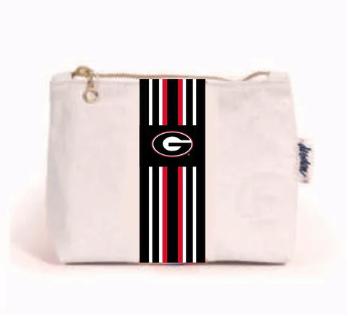 georgia bulldog canvas pouch