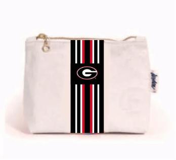 georgia bulldog canvas pouch 