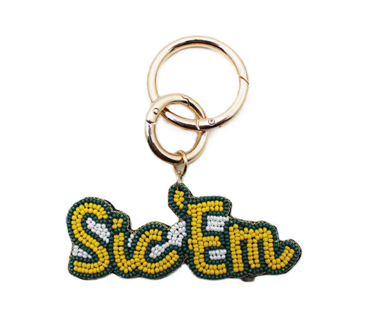 Beaded Purse Charm – Baylor Bears