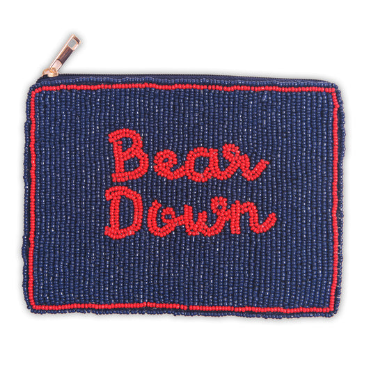 Hand Beaded Coin Pouch - Arizona Wildcats