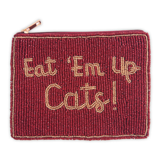 Hand Beaded Coin Pouch - Texas State Bobcats