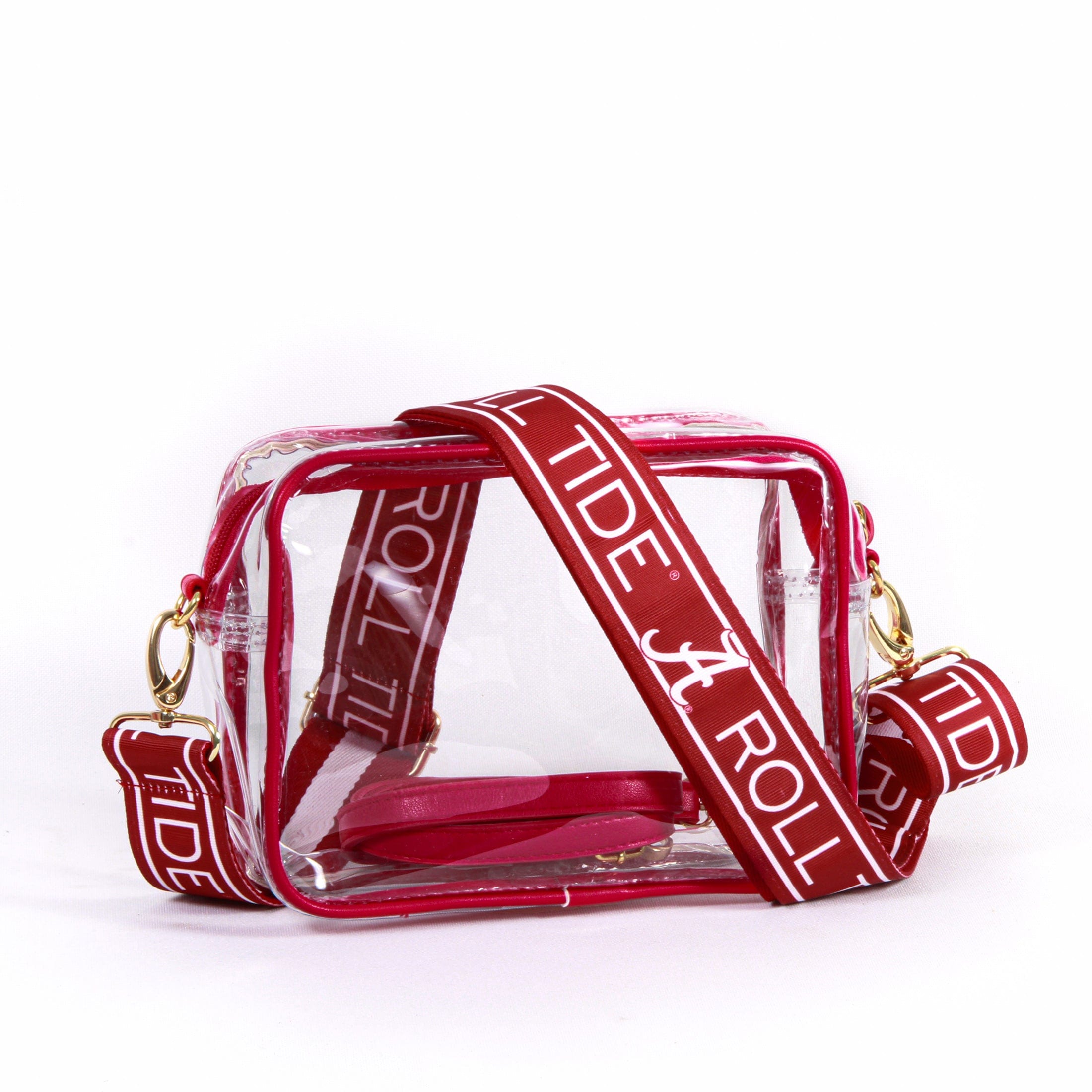 University of Alabama Clear Purse with patterned purse strap by Desden