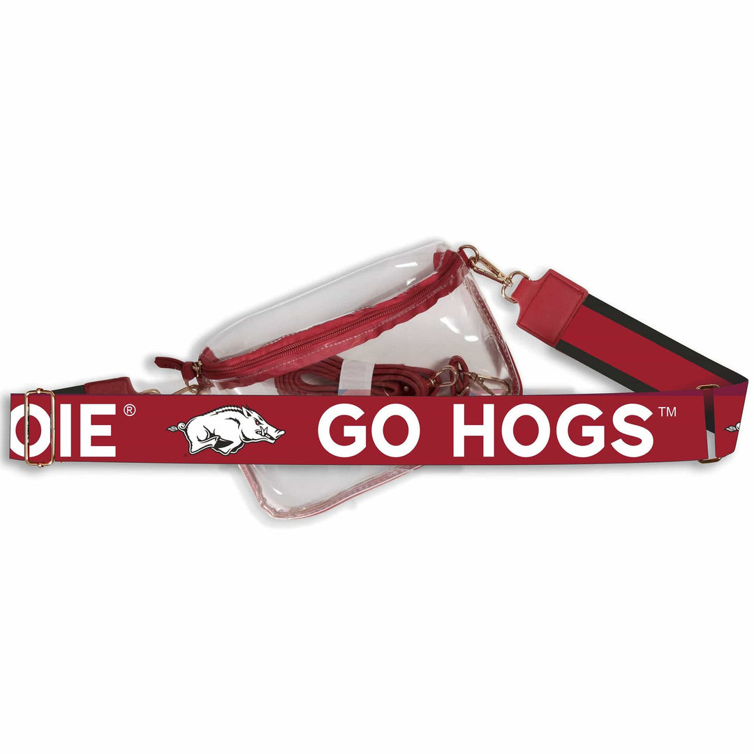 Desden Arkansas Hailey Clear Sling Bag with Logo Strap by Desden