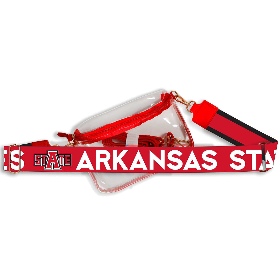 Desden Arkansas State  Hailey Clear Sling Bag with Logo Strap by Desden