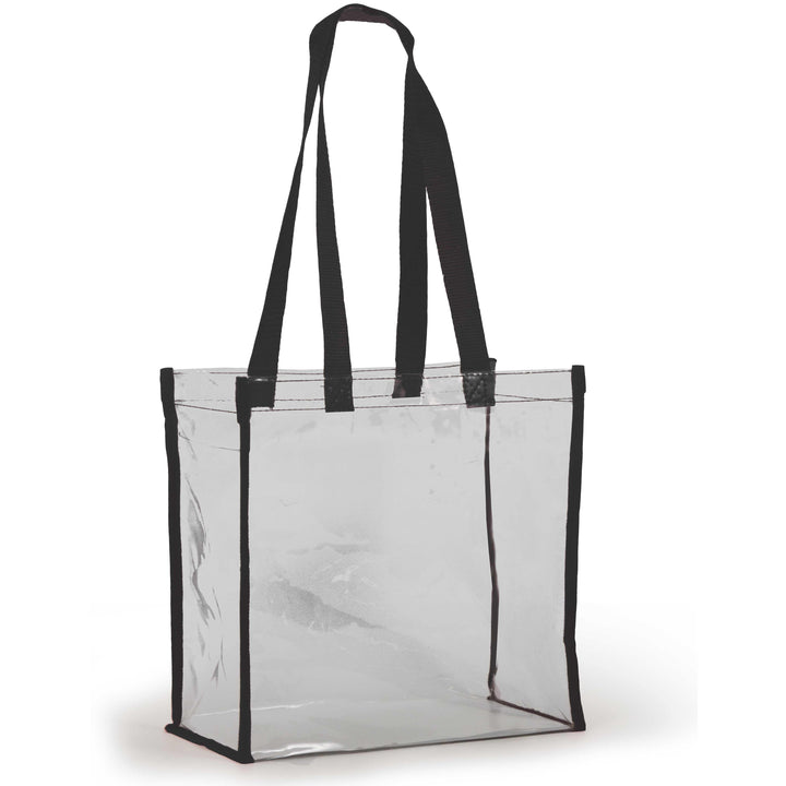 Desden Tote Bag Black Clear Stadium Tote with Your Logo