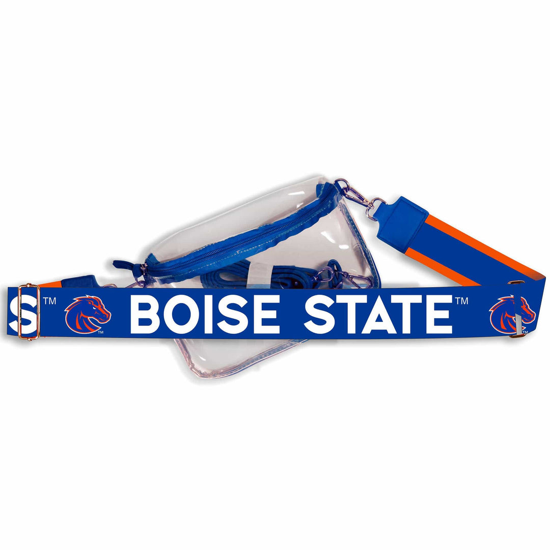 Desden Boise State Hailey Clear Sling Bag with Logo Strap by Desden
