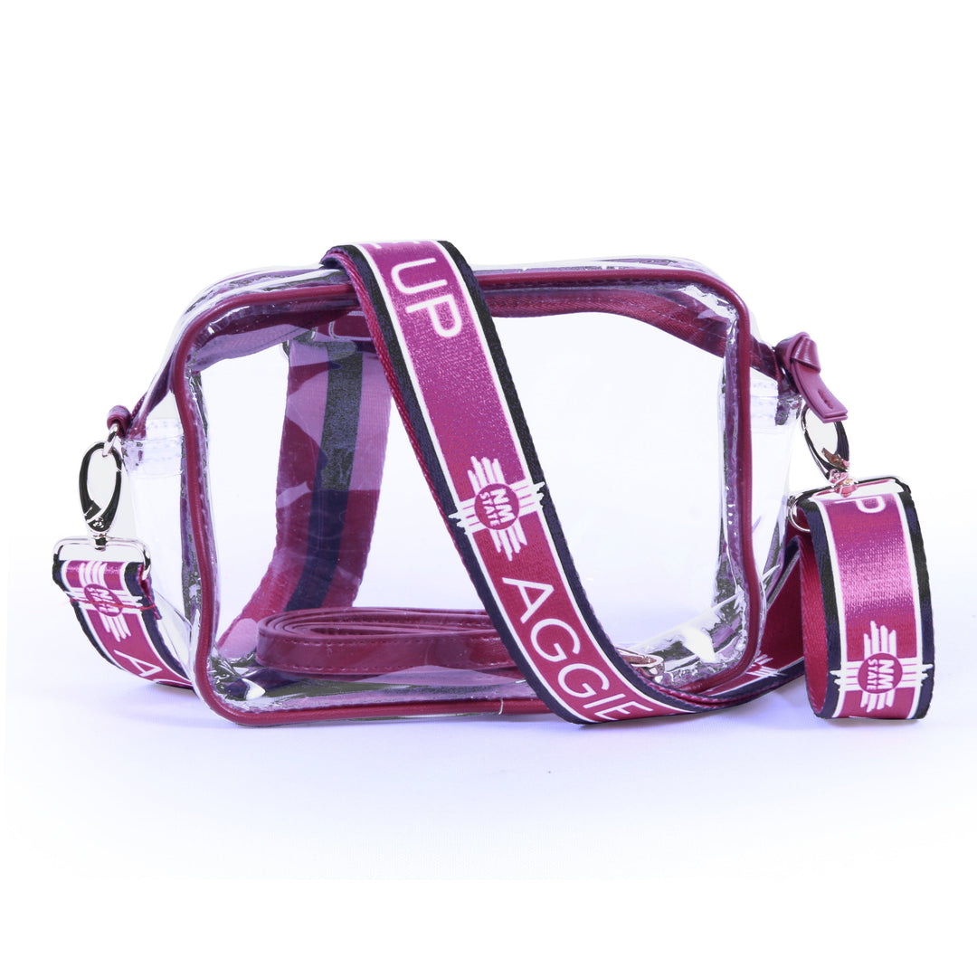 Desden Purse Bridget Clear Purse with Patterned Shoulder Straps - New Mexico State