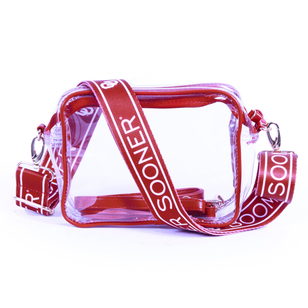 Desden Purse Bridget Clear Purse with Patterned Shoulder Straps - Oklahoma