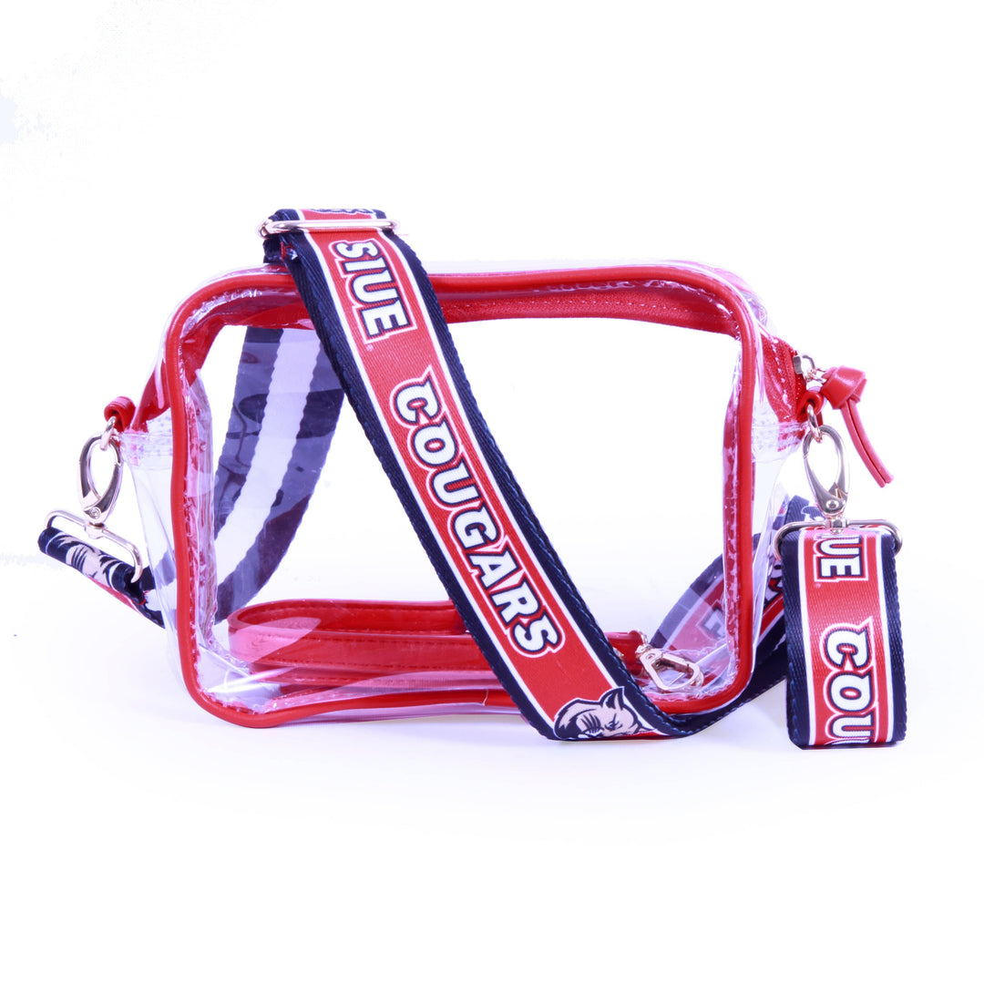 Desden Purse Bridget Clear Purse with Patterned Shoulder Straps - Southern Illinois