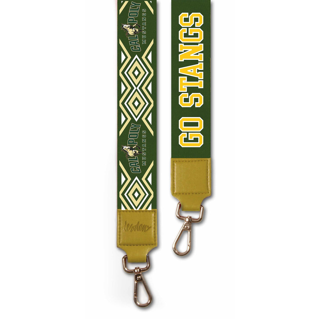 Desden Purse Strap Cal Poly printed purse strap Green and Gold by Desden