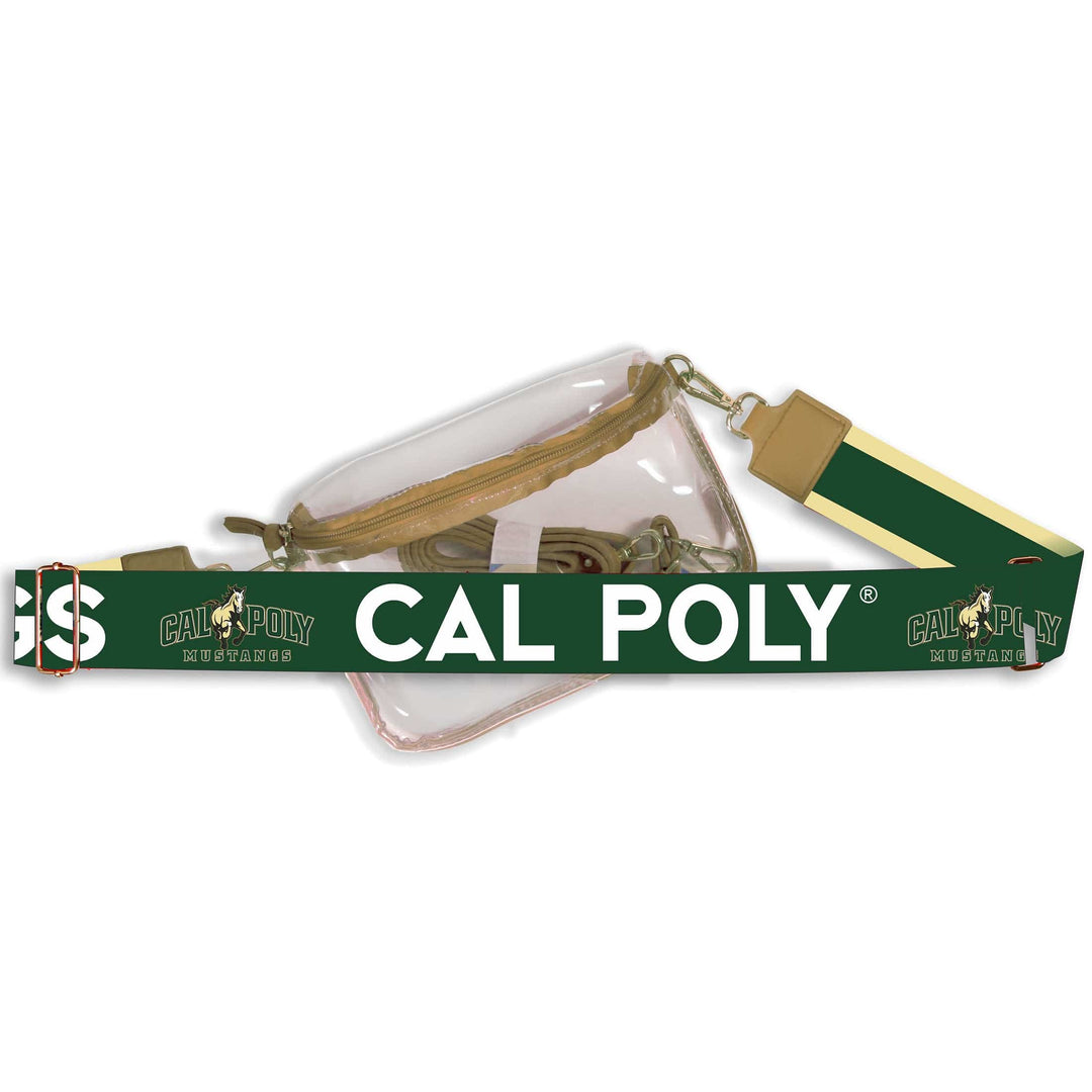 Desden Cal Poly San Luis Obispo Hailey Clear Sling Bag with Logo Strap by Desden