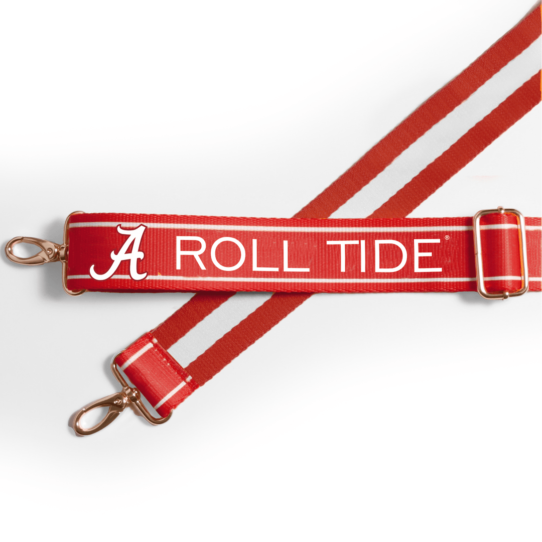 Desden Strap Crimson and White Custom Printed Purse Strap - University of Alabama by Desden