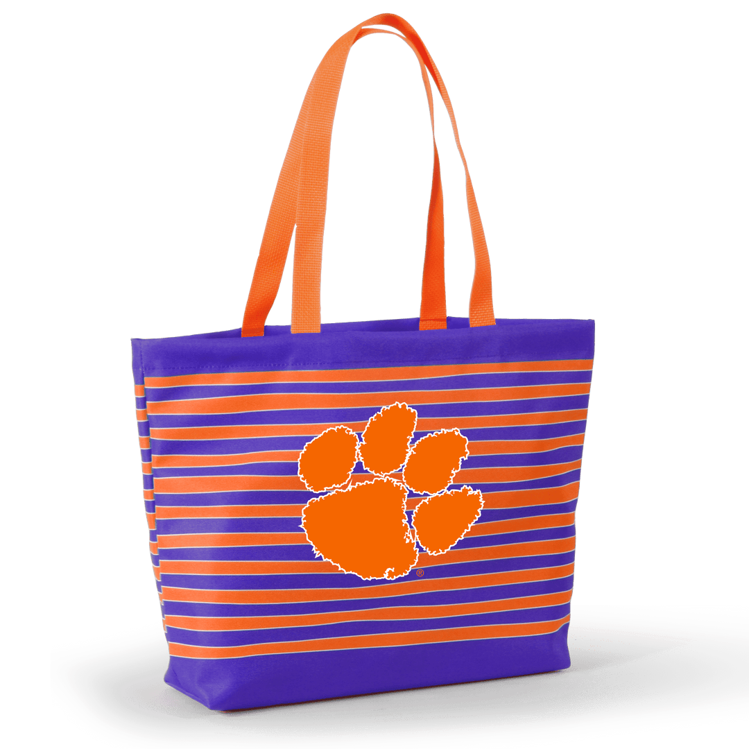 Desden Tote Default Value Clemson Tatum Tote Wavy Striped Tote  by Desden