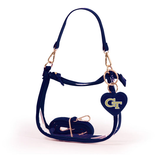 Georgia Tech Clara Clear Crossbody Purse, stadium-approved, officially licensed, by Desden