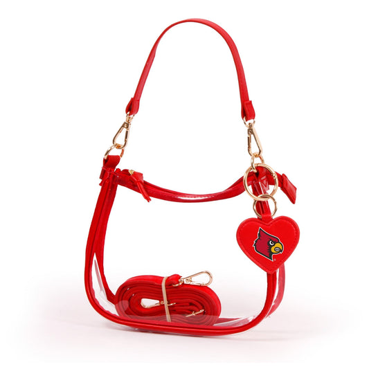 Louisville Clara Clear Crossbody Purse, stadium-approved, officially licensed, by Desden