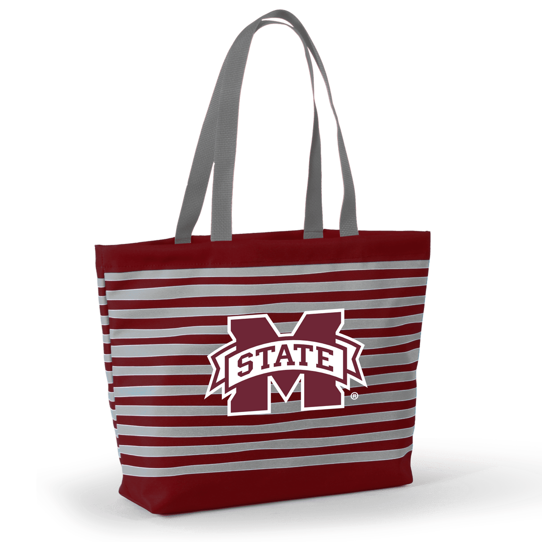 Desden Tote Default Value Mississippi State Tatum Tote Wavy Striped Tote  by Desden