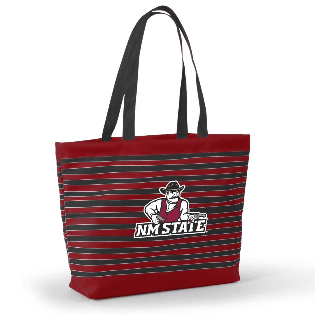 Desden Tote Default Value New Mexico State Tatum Tote Wavy Striped Tote  by Desden
