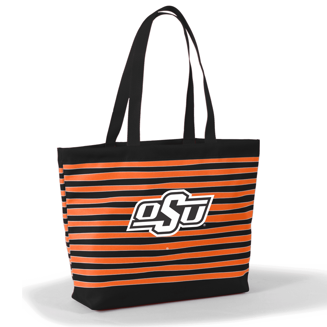 Desden Tote Default Value Oklahoma State  Tatum Tote Wavy Striped Tote  by Desden