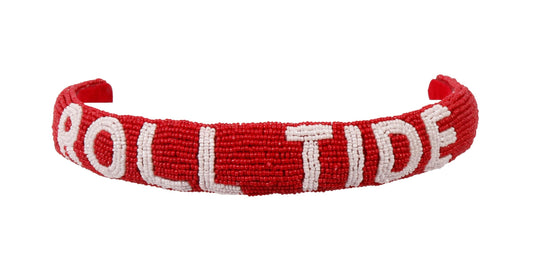 Alabama Roll Tide Headband in Crimson and White by Desden