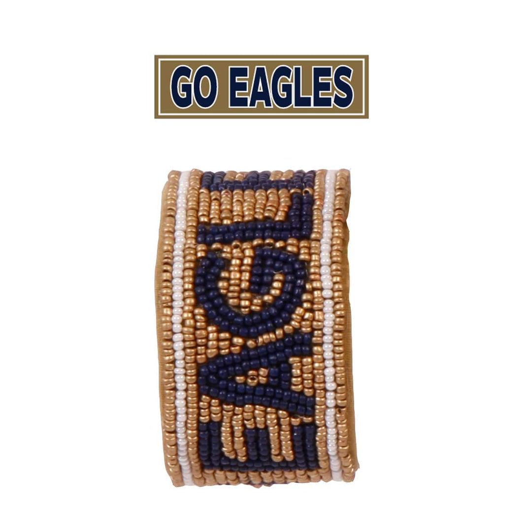 Desden Cuff Default Value PRE ORDER FOR SPRING DELIVERY 😀 Georgia Southern Go Eagles Beaded Cuff in Navy and Gold by Desden