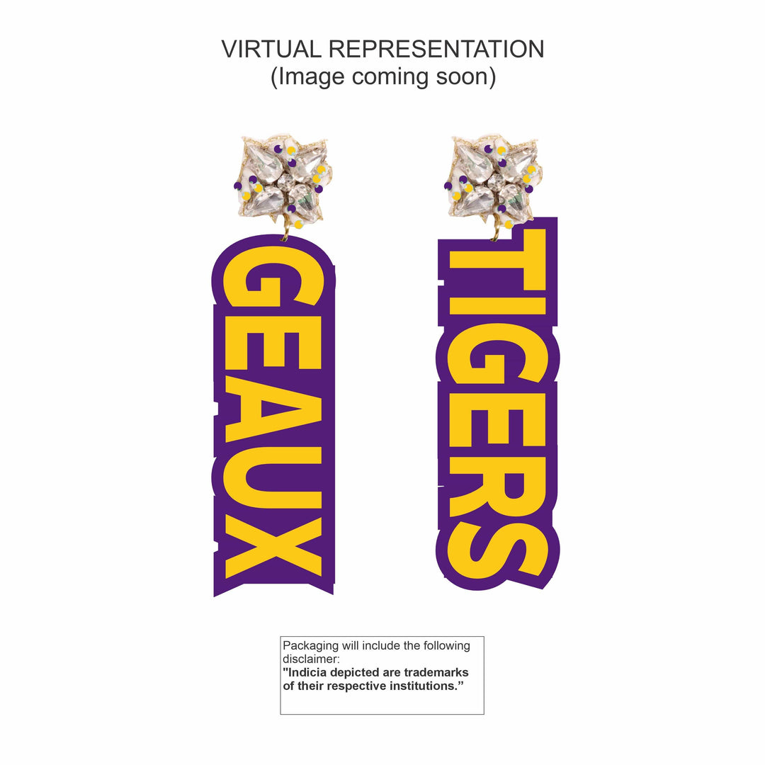 Desden Beaded Cuff Default Value PRE ORDER FOR SPRING DELIVERY 😀 PRE ORDER FOR SPRING DELIVERY 😀 LSU Geaux Tigers Beaded Earrings in Purple and Gold by Desden