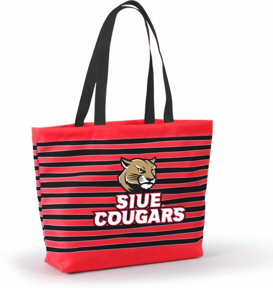 Desden Tote Default Value Southern Illinois Edwardsville Tatum Tote Wavy Striped Tote  by Desden
