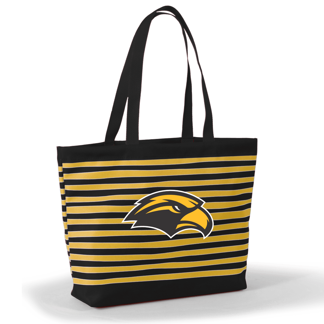 Desden Tote Default Value Southern Miss Tatum Tote Wavy Striped Tote  by Desden
