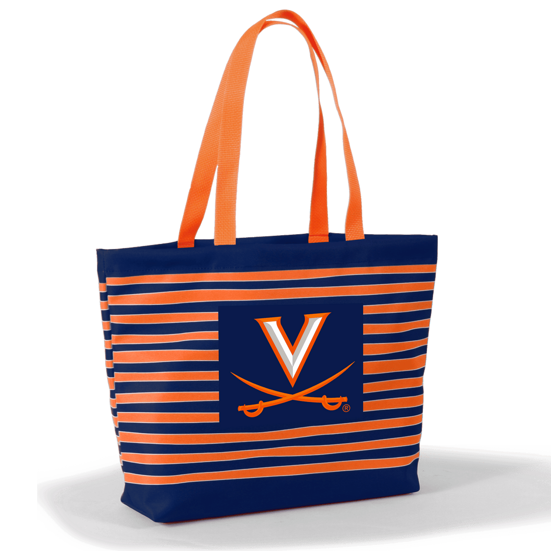 Desden Tote Default Value University of Virginia Tatum Tote Wavy Striped Tote  by Desden