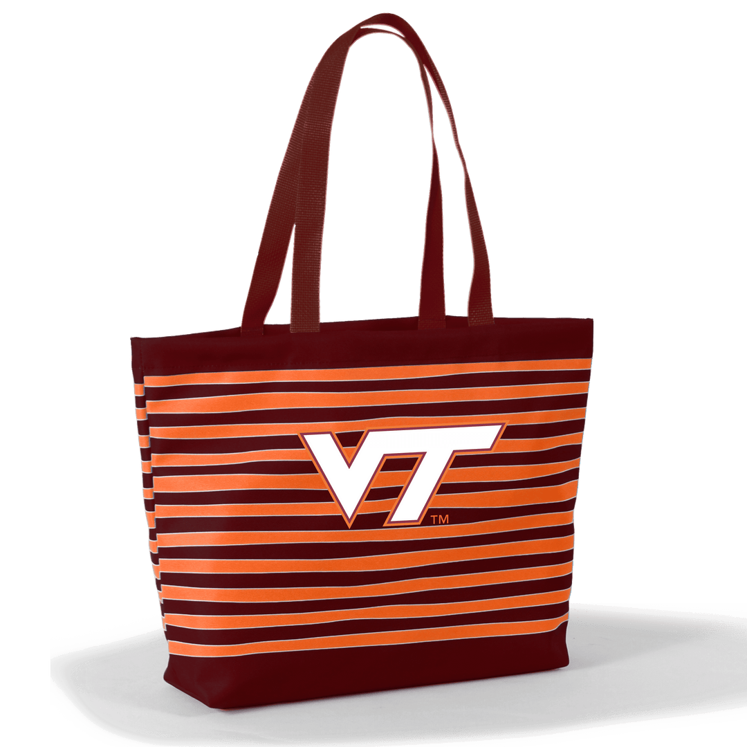 Desden Tote Default Value Virginia Tech Tatum Tote Wavy Striped Tote  by Desden