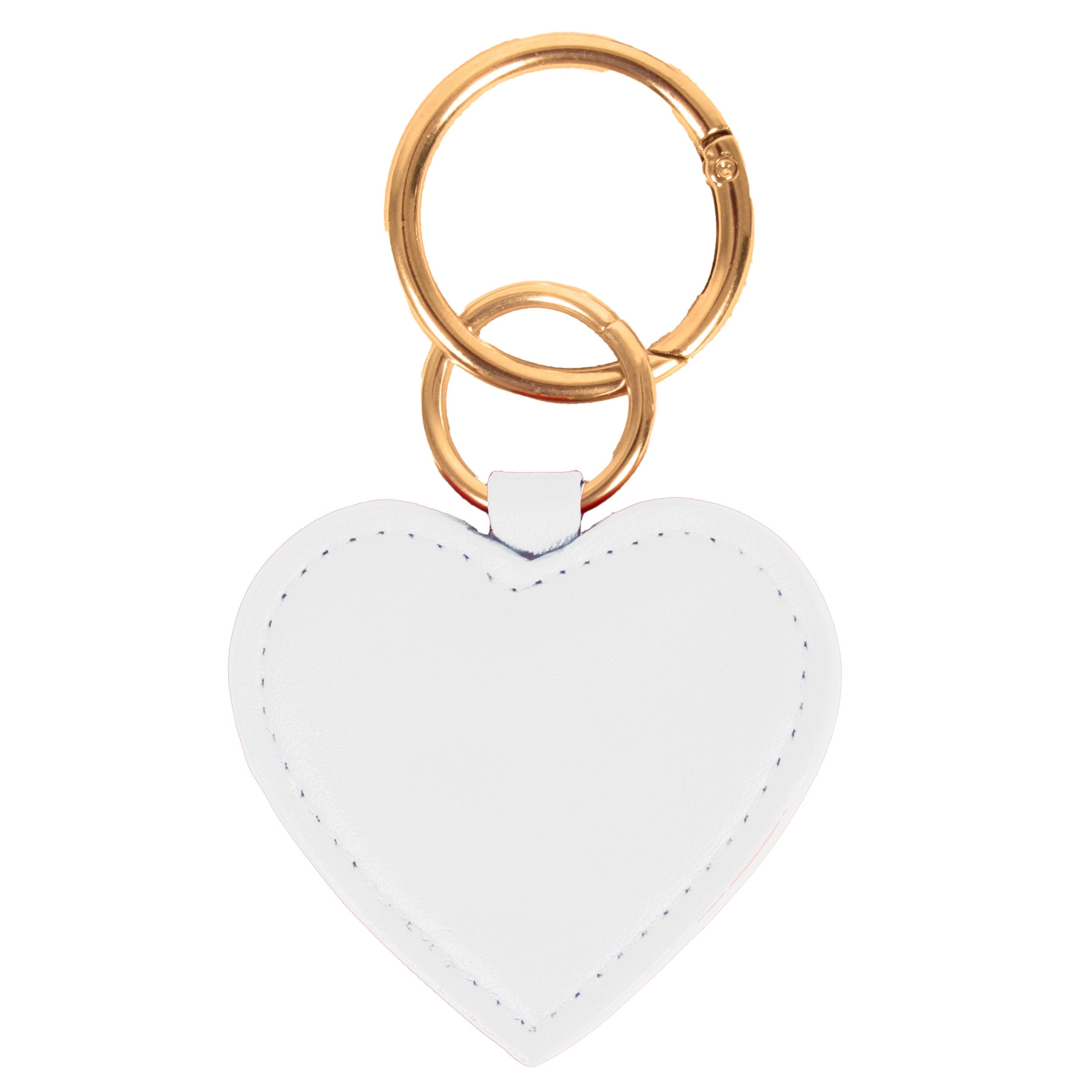 Desden Accessory Default Value White Heart Purse Charm/ Key Ring by Desden
