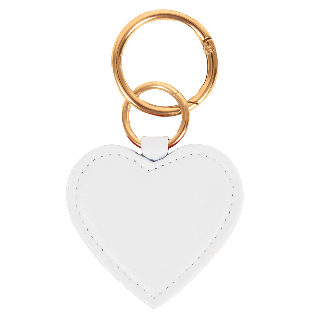 Desden Accessory Default Value White Heart Purse Charm/ Key Ring by Desden