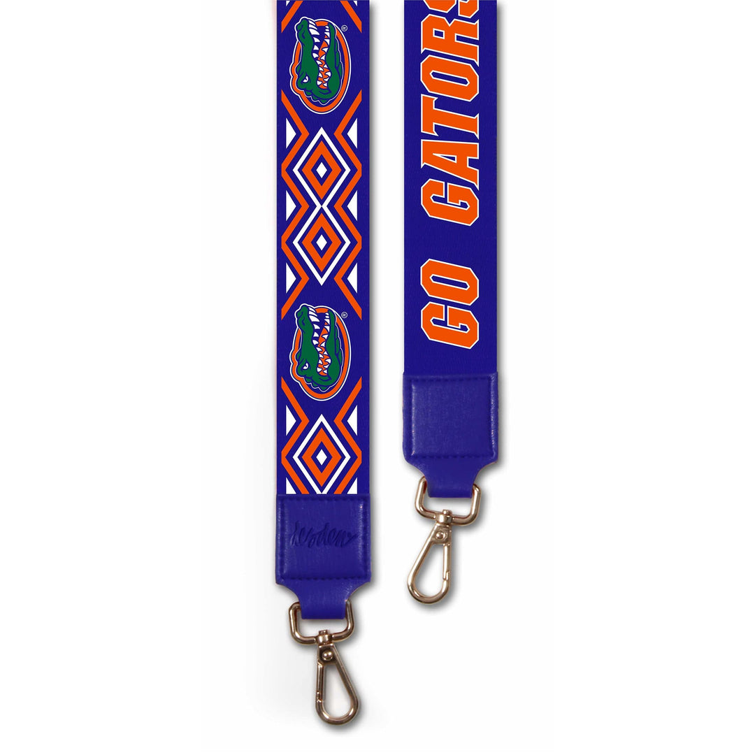Desden Purse Florida Gators custom printed purse strap in royal and orange - 2" wide