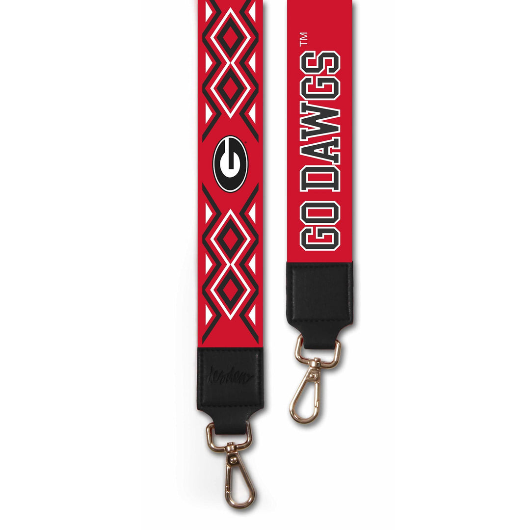 Desden Purse Georgia Bulldogs Purse strap in red and black custom pattern by desden