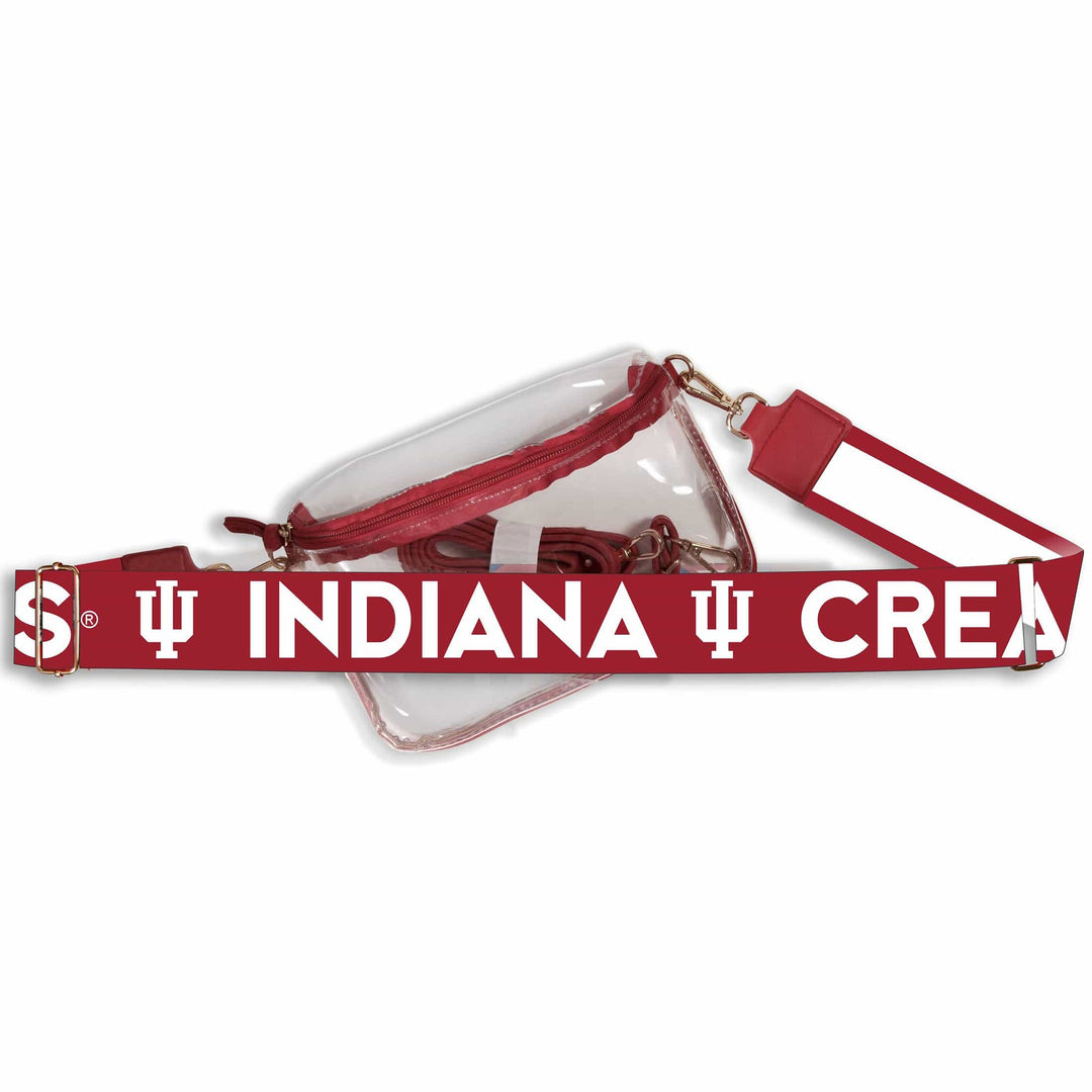 Desden Indiana Hailey Clear Sling Bag with Logo Strap by Desden