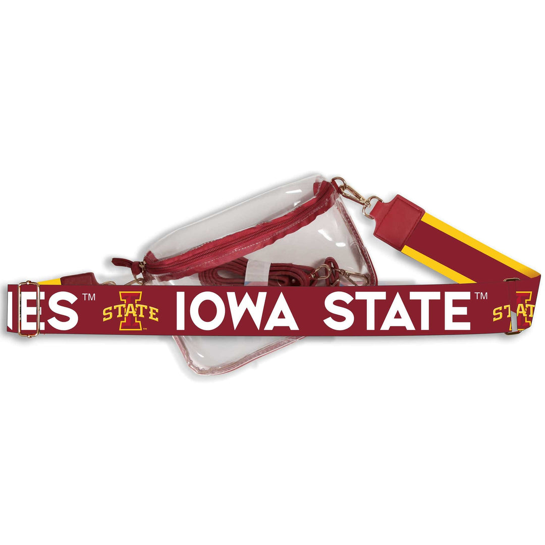 Desden Iowa State Hailey Clear Sling Bag with Logo Strap by Desden