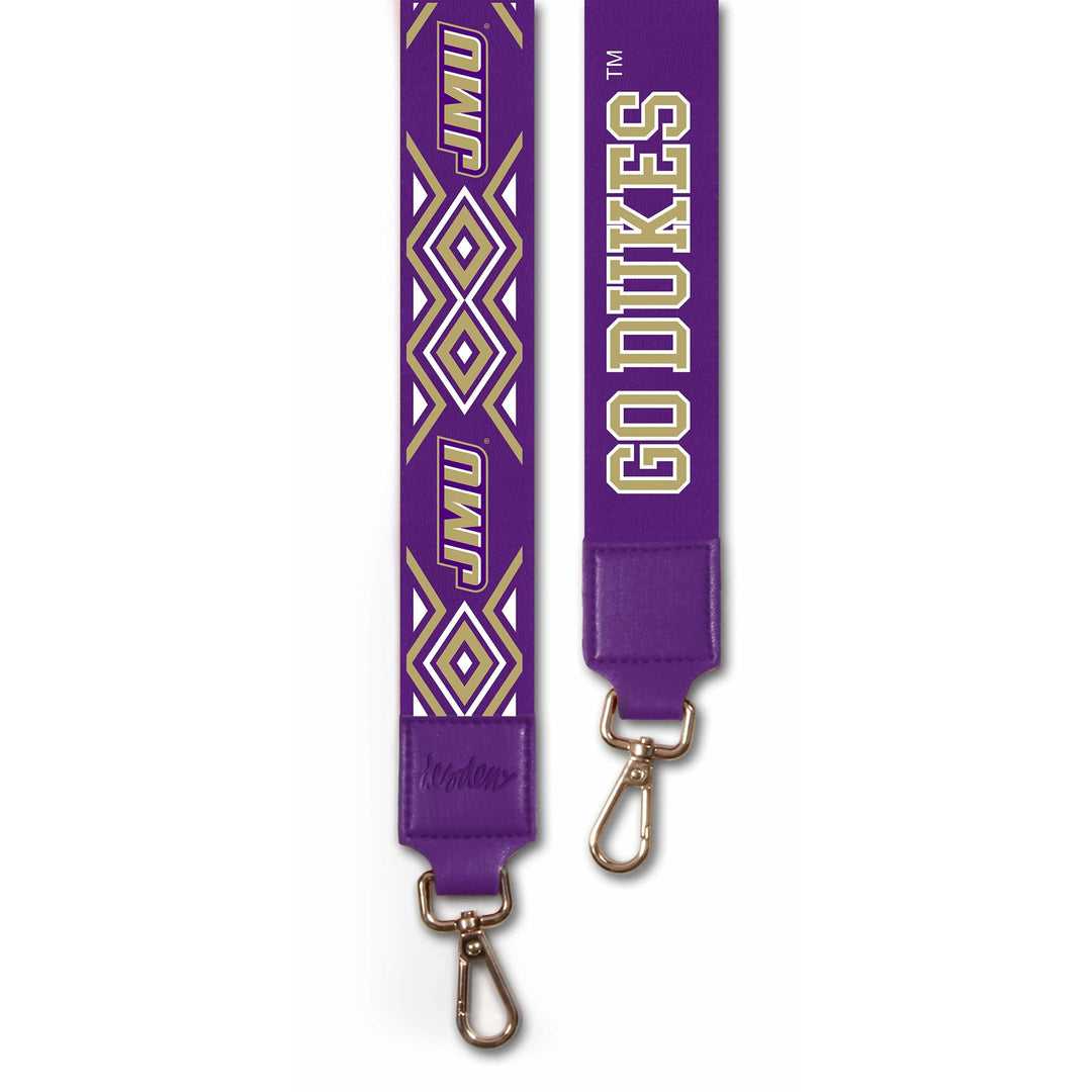 Desden Purse Strap James Madison University purse strap in Purple and White by Desden