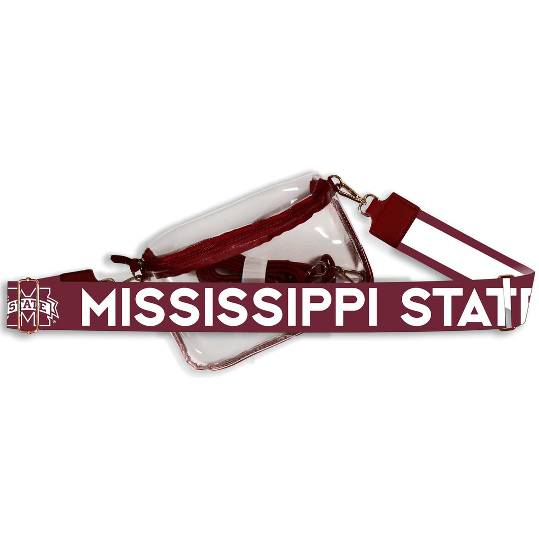 Desden Mississippi State Hailey Clear Sling Bag with Logo Strap by Desden