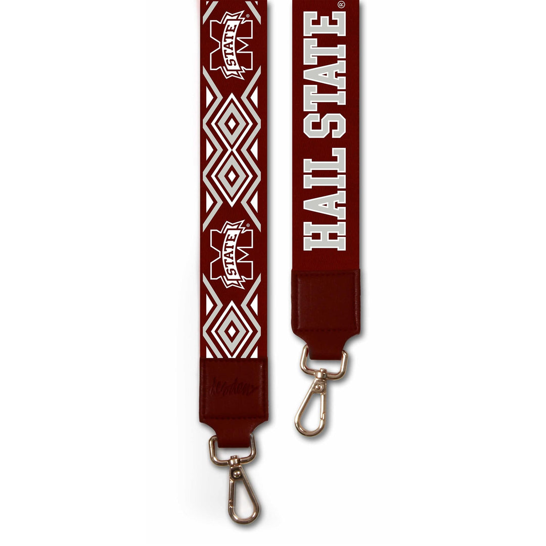 Desden Purse Strap Mississippi State purse strap in Maroon and White by Desden