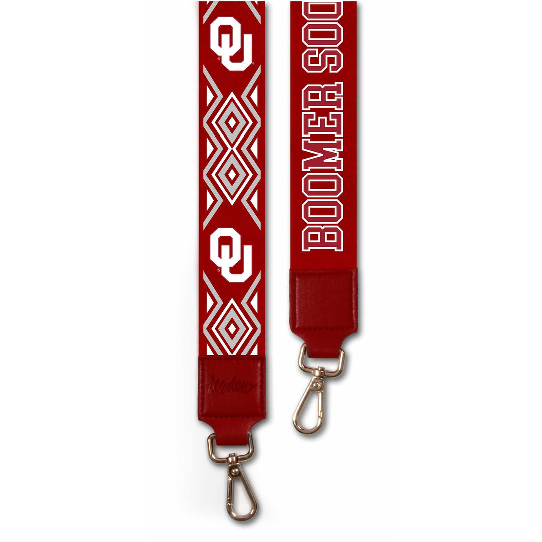 Desden Purse Strap Oklahoma purse strap in Crimson and White by Desden