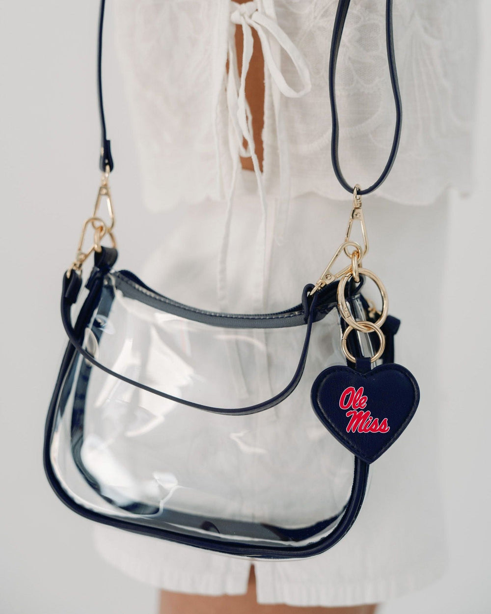 Desden Purse Ole Miss Rebels Clear Clara Purse with Heart Charm