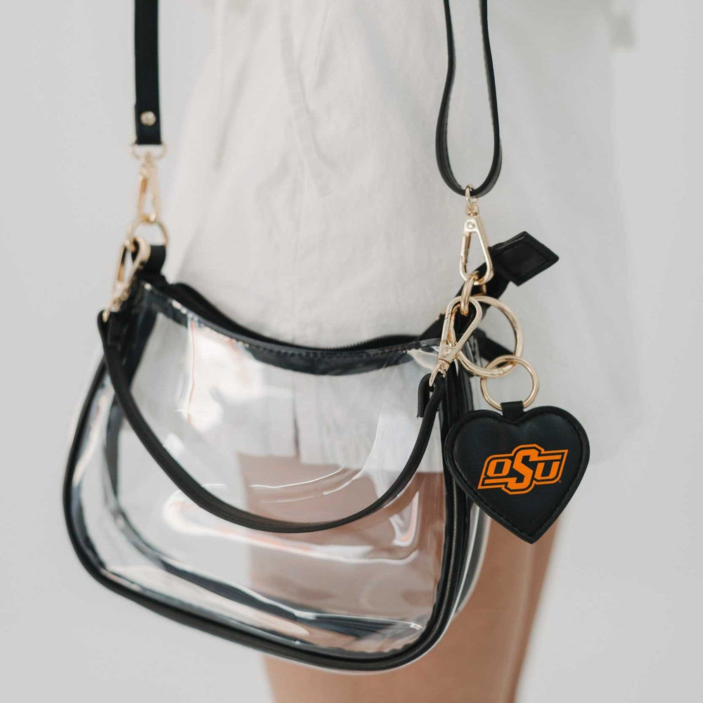 Desden Purse OSU Cowboys Clear Clara Purse with Heart Charm