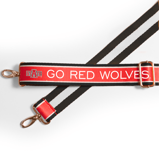 Arkansas State Red Wolves officially licensed patterned purse strap by Desden