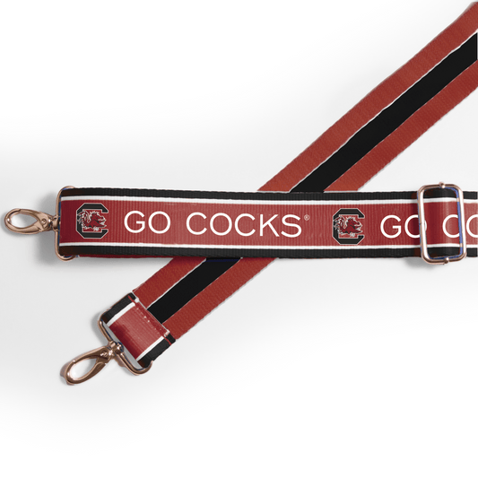 South Carolina Gamecocks officially licensed patterned purse strap by Desden