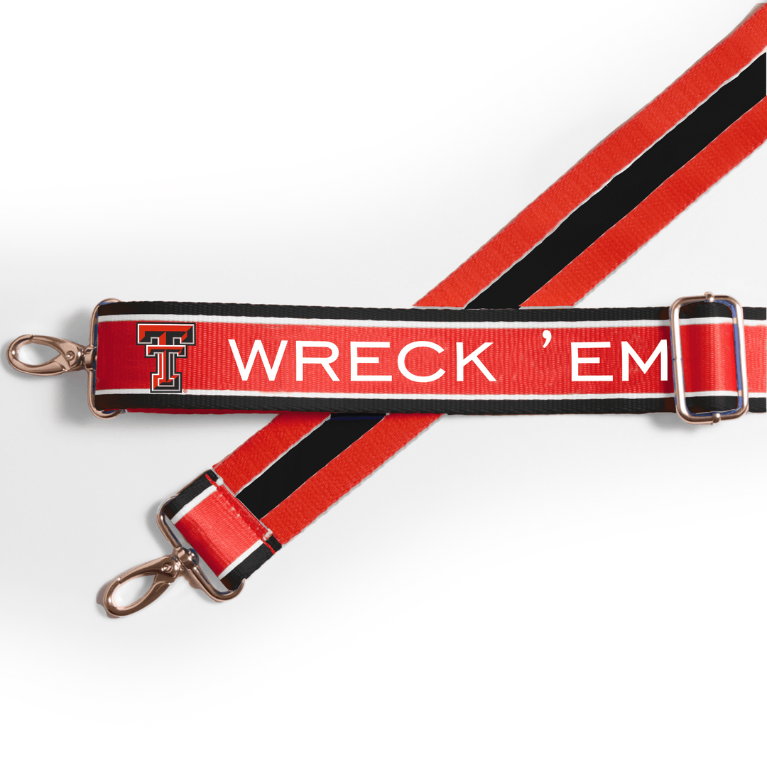 Desden Strap Patterned Shoulder Strap 1.5" - Texas Tech