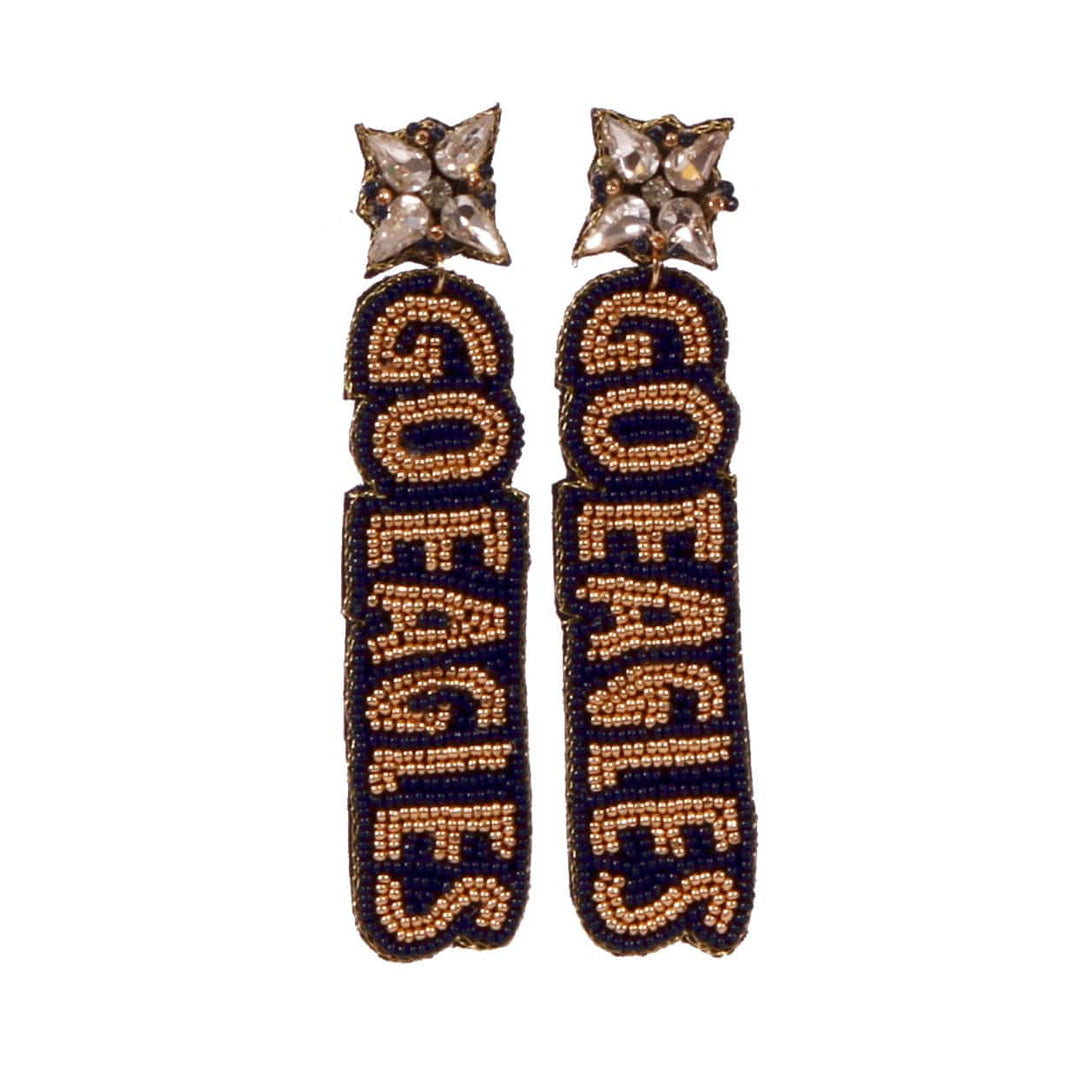 Desden Beaded Cuff PRE ORDER FOR SPRING DELIVERY 😀 PRE ORDER FOR SPRING DELIVERY 😀 Georgia Southern Go Eagles Beaded Earrings in Navy and Gold  by Desden
