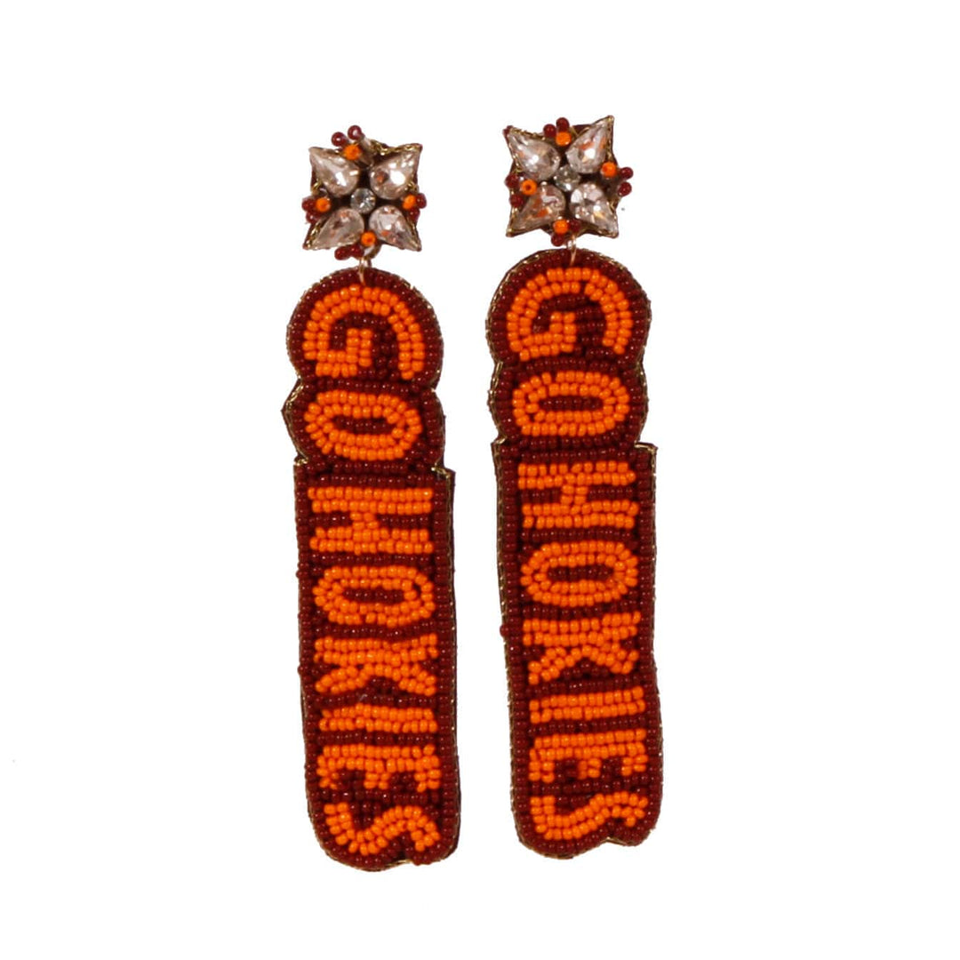 Desden Beaded Earings PRE ORDER FOR SPRING DELIVERY 😀 PRE ORDER FOR SPRING DELIVERY 😀 Virginia Tech Hokies Beaded Earrings in Maroon and Orange by Desden