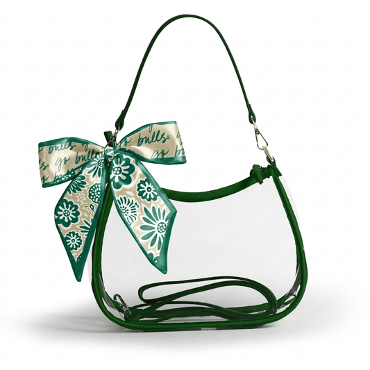South Florida Bulls Sara Clear Purse with Skinny Scarf, stadium-approved, officially licensed, by Desden