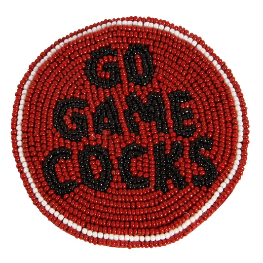 Desden Beaded Button South Carolina Gamecocks Beaded Button in Garnet and Black by Desden