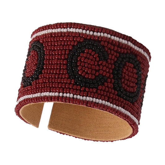 Desden Beaded Cuff South Carolina Gamecocks Beaded Cuff in Garnet and Black by Desden
