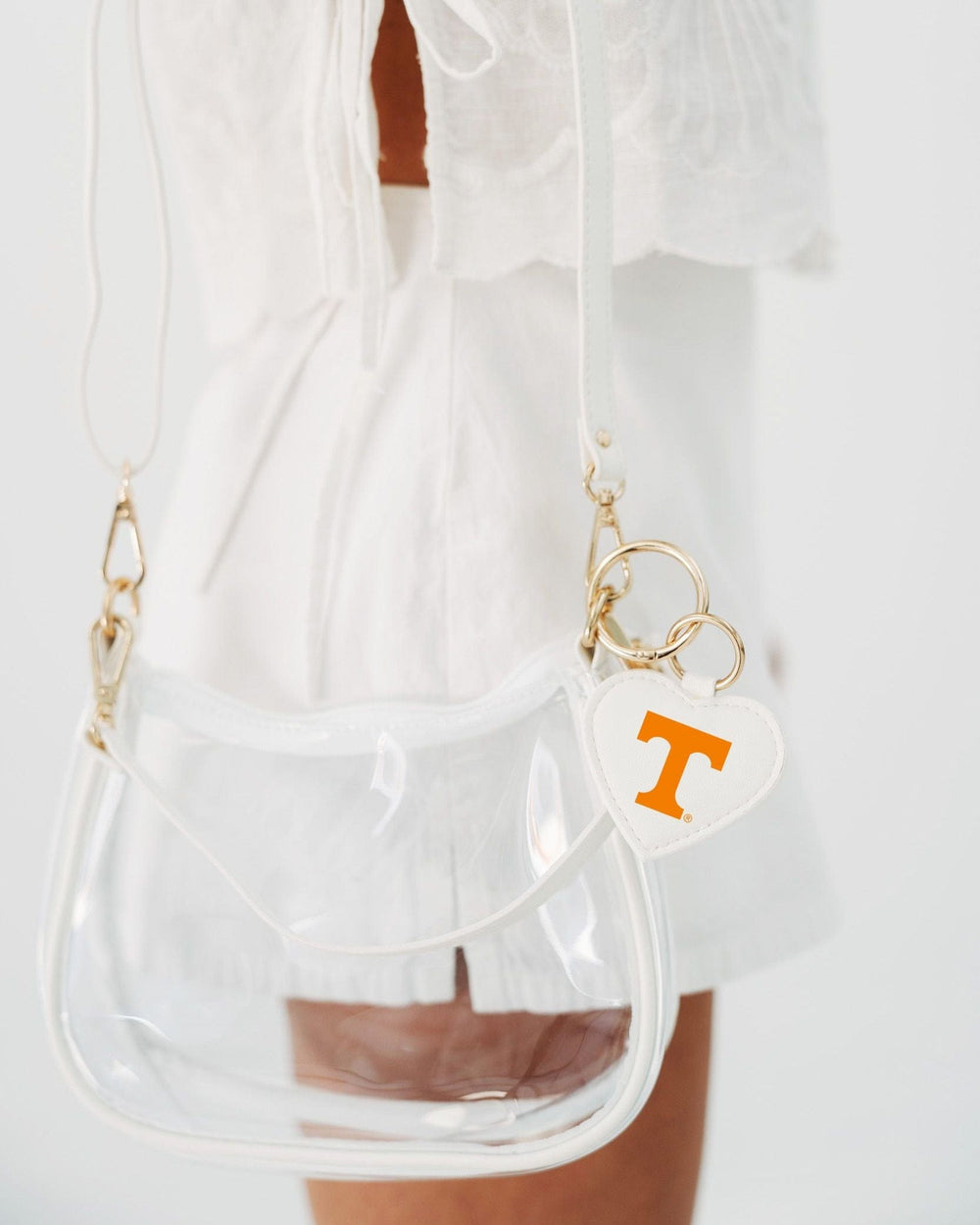 Desden Purse Tennessee Volunteers Clear Clara Purse with Heart Charm